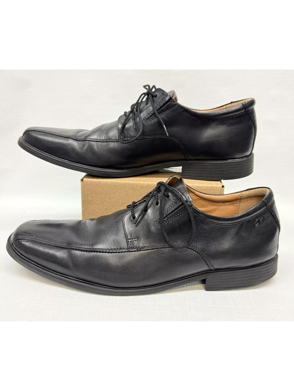 Clarks Tilden Walk Oxford Dress Shoes Mens Sz 15 Black Lace Up Low Top